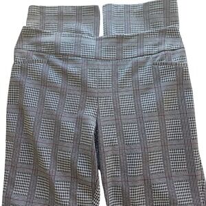 New York & Co Stylish Black and White Checkered Women's Pants Tall XL